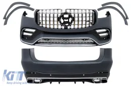 image-35-Kit carrozzeria per Mercedes GLS SUV X167 19-24 Paraurti Passaruota Punte per silenziatore di scarico