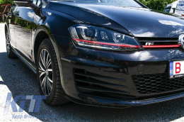Kit complet pour VW Golf 7 VII 2013-2016 GTI Look Grille avant Insertions rouges-image-6010373