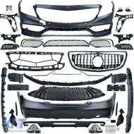 Kit de carrocería deportiva parachoques rejilla difusor adecuado para Mercedes CLS C218 W218 2011-2018-image-6209116
