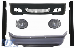 Kit de carrocería para BMW 3 E46 98-04 Parachoques Faldones laterales Faros antiniebla M-Technik Look-image-6038275