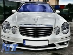 Kit de Carrocería para Mercedes Clase E W211 02-09 Parachoques Rejilla Central Diseño E63-image-6098042