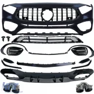 Kit de carrocería parachoques difusor trasero rejilla del radiador adecuado para Mercedes W177 con A Design-Line-image-6211056