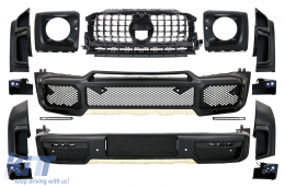 image-16-Kit de carrocería Parachoques Parrilla para Mercedes Clase G W463 2018+ Pasos de rueda