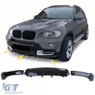 Kit de carrosserie performance avant arrière noir brillant adapté pour BMW X5 E70 07-10-image-6207411