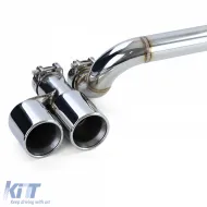 Kit de conversión de doble salida de 4 tubos para tubo de escape adecuado para BMW Serie 3 E90 E91 323 325 328 330-image-6193638