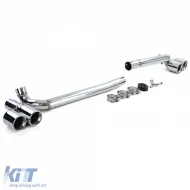 Kit de conversión de doble salida de 4 tubos para tubo de escape adecuado para BMW Serie 3 E90 E91 323 325 328 330-image-6193643