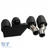 Kit de conversión de escape con aspecto de doble tubo adecuado para BMW Serie 5 F10 F11 520 523 525 528 530-image-6204109