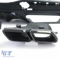 Kit de diffuseurs arrière sport avec sorties noires adapté pour Mercedes GLS X166 15-19-image-6192711