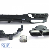 Kit de diffuseurs arrière sport avec sorties noires adapté pour Mercedes GLS X166 15-19-image-6192713