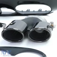 Kit de diffuseurs arrière sport avec sorties d'échappement noires, adapté pour Mercedes A-Class W177 à partir de 18-image-6264051