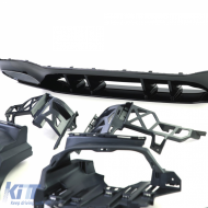 Kit de diffuseurs arrière sport avec sorties d'échappement noires, adapté pour Mercedes A-Class W177 à partir de 18-image-6264055