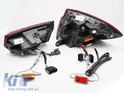 Kit de feux arrière à LED adapté pour BMW Série 3 F30 berline 2011-2018, base fumée, gauche et droite-image-6151850