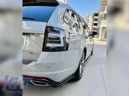 Kit de feux arrière à LED adapté pour Skoda Octavia Combi 2012-2016, pour le modèle avec feux arrière à LED d'origine, avec base noire, gauche et droite-image-6237838
