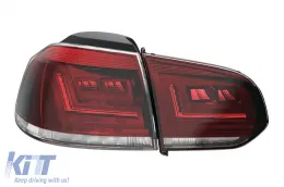 Kit de feux arrière à LED Osram adapté pour VW Golf VI 2008-2013, base rouge et blanche, gauche et droite-image-6238327