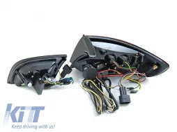 Kit de feux arrière à LED tuning adapté pour Audi A3 8P sportback 2008-2012 rouge fumé, gauche et droit-image-6151668