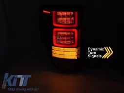 Kit de feux arrière à LED tuning adapté pour Ford F150 2008-2014, avec clignotant dynamique, base noire, gauche et droite-image-6152020