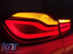 Kit de feux arrière LED adapté pour BMW Série 4 F32 Coupé, F33 Cabriolet, F36 Gran Coupé 2013-2016, entièrement fumé, avec clignotant dynamique, gauche et droit-image-6151790