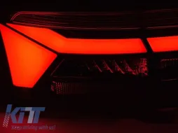 Kit de feux arrière LED de tuning adapté pour Audi A5 2011-2016 avec base noire, présentant un clignotant dynamique, gauche et droite-image-6151705