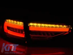 Kit de feux arrière LED tuning adapté pour Audi A4 B8 berline 2012-2015 avec base rouge et blanche pour le modèle avec feux arrière halogènes, gauche et droit-image-6151636