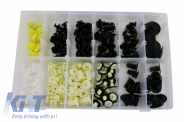 Kit de fixations en plastique Auto Clips 194 pcs--image-6040873