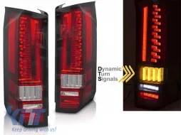 Kit de luces traseras de tuning LED adecuado para Volkswagen Crafter, MAN TGE después de 2017 con base roja, con señal de giro dinámica, izquierda y derecha-image-6238215