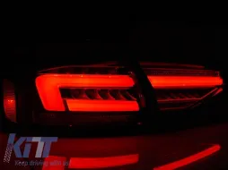 Kit de luces traseras LED tuning adecuado para Audi A4 B8 sedán 2012-2015 rojo ahumado, base para el modelo con luces traseras halógenas, izquierda y derecha-image-6151621