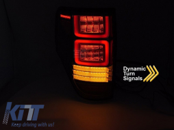 Kit de luces traseras LED tuning adecuado para Ford F150 2008-2014, con señal de giro dinámica, base negra, izquierda y derecha-image-6152020