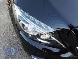 Kit de phares à LED adapté pour Mercedes C-Class W205 2014-2018 avec base noire, gauche et droite-image-6153050