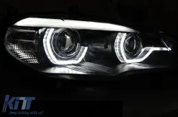 Kit de phares LED adapté pour BMW X5 E70 2007-2013 avec xenon d'origine, avec AFS, base noire, gauche et droite-image-6152646