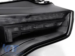 Kit de phares tuning adapté pour Audi A5 2011-2016 avec base noire, pour le modèle avec feux de jour d'origine, avec clignotants dynamiques, gauche et droit-image-6152410