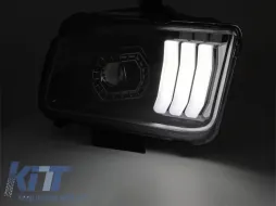 Kit de phares tuning adapté pour Ford Mustang 2004-2009 avec base noire-image-6152933