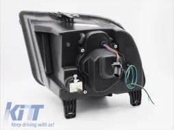 Kit de phares tuning adapté pour Ford Mustang 2004-2009 avec base noire-image-6152935