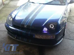 Kit de phares tuning adapté pour Honda Prelude 02.1997-2001 avec base noire, gauche et droite-image-6238457