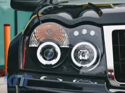 Kit de phares tuning avec angel eyes halogènes adapté pour Chrysler JEEP GRAND CHEROKEE 2005-2008, gauche et droit-image-6152712