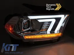 Kit de phares tuning avec clignotants dynamiques adapté pour Dodge Durango 2010-2013 avec base chromée-image-6238374