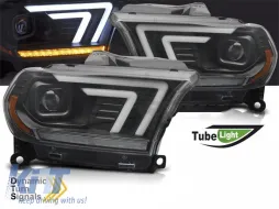 Kit de phares tuning avec clignotants dynamiques adapté pour Dodge Durango 2010-2013 avec base noire-image-6238377