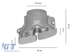 Kit de sorties chromées type 63 A Design adapté pour Mercedes ML W166, GL X166 2011-2015, gauche et droite-image-6131393