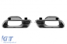Kit de sorties d'échappement chromées adapté pour Mercedes CLA W117 2013-2018, gauche et droite-image-6131385