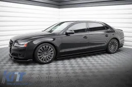 Kit de spoiler Maxton Design adapté pour le pare-chocs avant, arrière et le coffre de l'Audi A8 D4 2013-2017, empattement long-image-6235729
