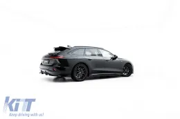 Kit de Spoiler Maxton Design S-Line Tipo 2 adecuado para faldones laterales, parachoques delantero, parachoques trasero y techo del Audi A6 S-Line Avant C9 después de 2025, lacado en negro-image-6235702