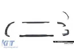 Kit de spoiler tipo SVR de Maxton Design para faldones laterales, parachoques delantero, trasero y techo adecuado para Land Rover Range Rover Mk2 Facelift 2018-2022, lacado en negro-image-6153209