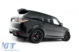 Kit de spoiler tipo SVR de Maxton Design para faldones laterales, parachoques delantero, trasero y techo adecuado para Land Rover Range Rover Mk2 Facelift 2018-2022, lacado en negro-image-6153228