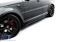 Kit de spoiler type SVR Maxton Design pour bas de caisse, pare-chocs avant, arrière et toit adapté pour Land Rover Range Rover Mk2 Facelift 2018-2022, laqué noir-image-6153232