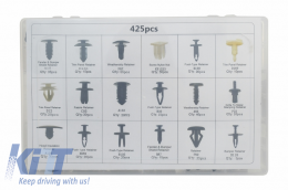 Kit de sujetadores de plástico Auto Clips 425 piezas-image-6058381