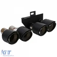 Kit di conversione del terminale di scarico look doppio tubo adatto per BMW Serie 5 F10 F11 520 523 525 528 530-image-6204104