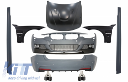 image-33-Kit für BMW F30 11-19 M-Perform Look Kotflügel Motorhaube Tipps Kohlenstoff Matt