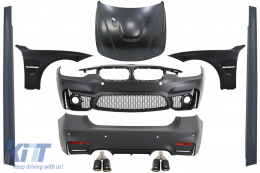 image-27-Kit für BMW F30 2011-2019 EVO M Look Kotflügel Motorhaube Tipps Kohlenstoff Matt