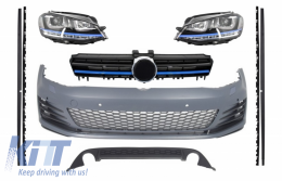 image-72-Kit für VW Golf 7 12-17 Gitter Scheinwerfer Diffusor Seitenschweller GTE Look