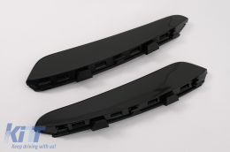 Kit Front Bumper Flaps Side Fins Flaps suitable for Mercedes A-Class W177 V177 (04.2018-2022) A35 Design Black Edition-image-6063395