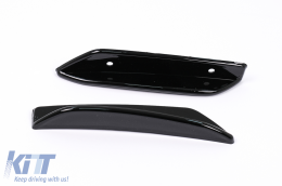Kit Front Bumper Flaps Side Fins Flaps suitable for Mercedes A-Class W177 V177 (04.2018-2022) A35 Design Black Edition-image-6063398